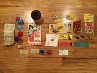 Vintage Ralston Purina Chex Checkerboard Squarecrow Magic Kit & Book Of Magic