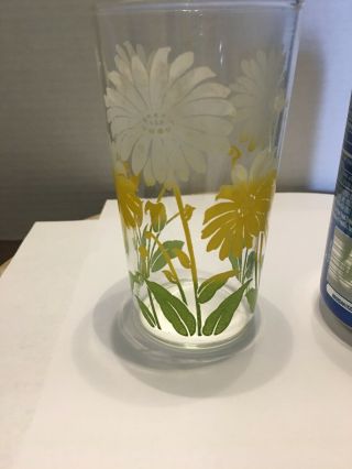 Vintage 1940s 1950s Swanky Swigs Drinking Juice Glass Flower Daisy Tumbler 2