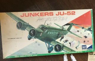 Vintage Crafts Master Mpc Junkers Ju - 52 Model Kit 1/72 Scale Open