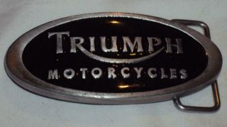 Vintage Cool Old School Triumph Motorcycle Belt Buckle Bobber Rat Biker