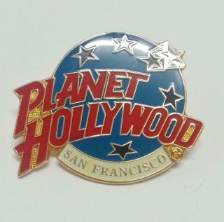 Rare Vintage Planet Hollywood San Francisco Usa Gold Tone Pin Badge Taiwan B115