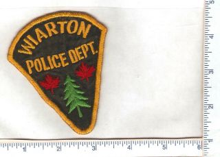 , 1 Vintage Wiarton Police Department Patch (ontario)
