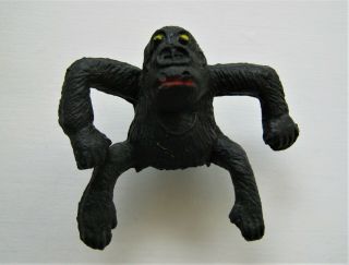 Vintage Monster Gorilla King Kong Toy Rubber Finger Puppet Jiggler Figure