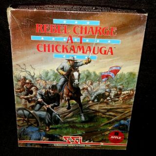 Vintage Ssi Rebel Charge At Chicamauga Civil War Video Game For Apple Ii 64k