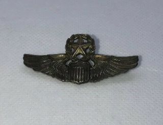 Awesome Vintage Ww2 Sterling Command Pilot Wing Pin Back