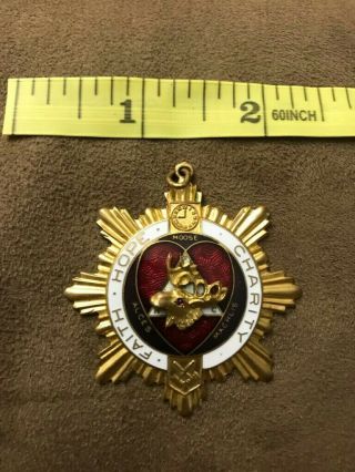 Fhc Loyal Order Of Moose Pendant/medal L.  O.  O.  M.  Vintage