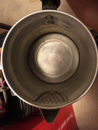 Vintage 3 - 5 Cup Century Aluminum Ware Percolator Coffee Pot,  Camping,  Stove Top