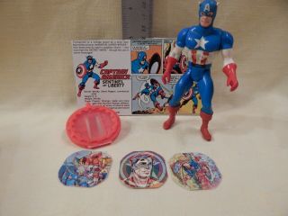 Marvel Vintage Secret Wars Captain America Loose W/ Shield 3 Flickers & Cardback