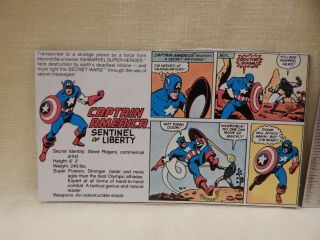 Marvel Vintage Secret Wars CAPTAIN AMERICA Loose w/ Shield 3 Flickers & Cardback 4