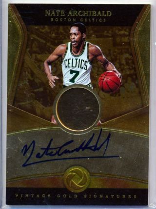 2017 - 18 Opulence Vintage Gold Signatures Nate Archibald Celtics Case Hit /20
