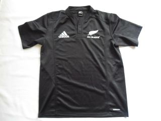 Vintage Zealand All Blacks Adidas Rugby Jersey Shirt Large V.  G.  C