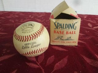 Vintage Spalding Ll1 Official Little League Baseball Yarn Wound 9 Inch 5 Ounces