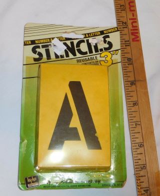Vintage Hy - Ko Products Company Stencils Reusable 3 " In Package Made In Usa
