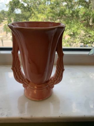 Vintage Niloak Dusty Mauve Two Handled Vase