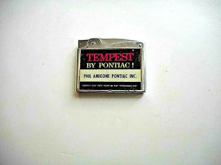 Vintage Cigarette Lighter Advertising Pontiac Tempest Phil Amigone Buffalo Ny