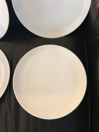 Vintage Thomas Rosenthal China Germany White Dinner Plates Set 4 Size 10 3/8”
