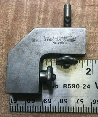 Vintage L.  S Starrett No.  289 - A Right Angle Ruler Joiner Machinist Tool Rule