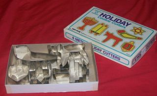 Vintage Jewish Holiday Cookie Cutters & Box / 1987 Fox Run 3620 /