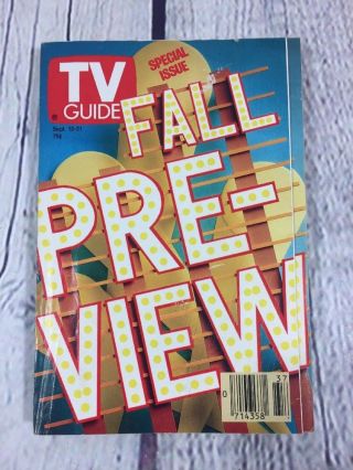 Vintage 1990 September 15 - 21 Tv Guide - Special Issue Fall Preview On Cover