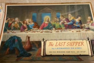 Vintage Milton Bradley " The Last Supper " 1000 Piece Jigsaw Puzzle - From 1965