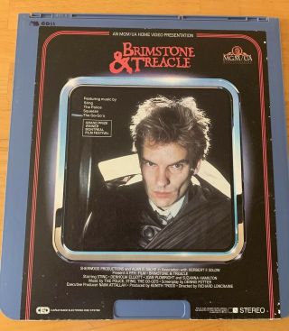 Vintage Brimstone & Treacle Movie Ced Selectavision Video Disc Rare Sting