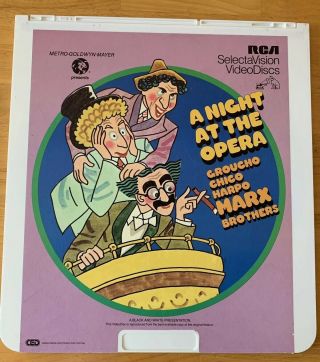 Vintage A Night At The Opera Marx Brothers Movie Ced Selectavision Video Disc