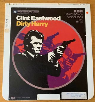 Vintage Dirty Hairy Movie Ced Selectavision Video Disc Rare Clint Eastwood