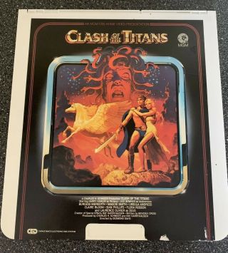 Vintage Clash Of The Titans Movie Ced Selectavision Video Disc Rare
