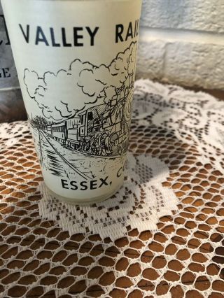 The Valley Railroad Company Essex,  Connecticut Valley Line Vintage Frosted Glass