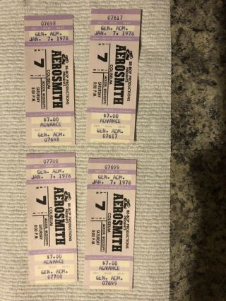 Aerosmith 4 1978 Concert Tickets 2 See Vintage Aerosmith