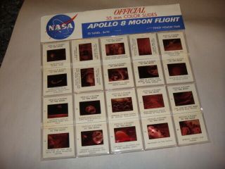 Vintage 1968 Official Nasa Apollo 8 Moon Flight 35mm Color Slides