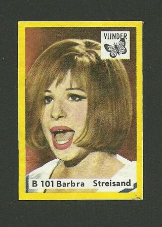 Barbra Streisand Pop Music Movie Film Star 2 Vintage 1960s Matchbox Labels