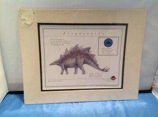 Vintage 1997 Jurassic Park The Lost World Stegosaurus Print 14 " X 11 "