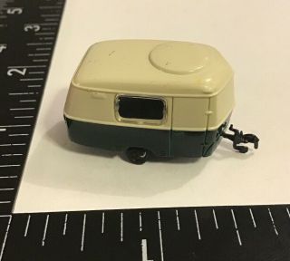 Vtg Micro Machines Tow Camper Camping Trailer Green/white Rare
