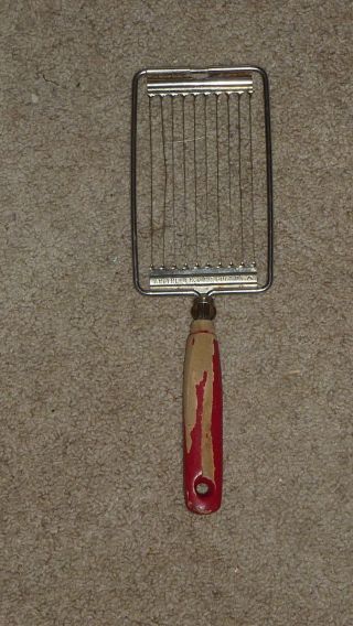 Ekco Miracle Tomato Slicer With Red Wood Handle Vintage 11 " D6