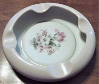 Vintage Andover China Ceramic Ash Tray With Floral Design 5 1/2 "