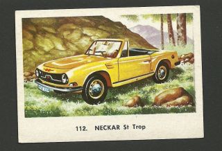 Neckar St Trop Germany Vintage Car Collector 1972 Trading Card From Spain
