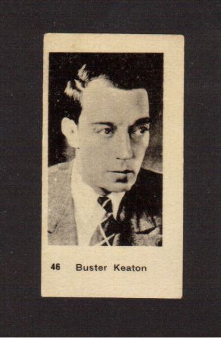 Buster Keaton Silent Film Movie Star Vintage 1930s Collector Card A