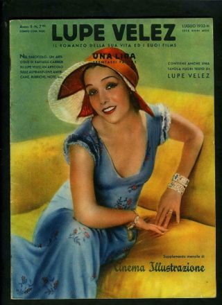 Vintage Lupe Velez Italien Biographical Mag 1933 Fabulous