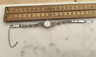 Vintage Watch,  Vintage Buler Watch With Marcasite & White Metal Strap,  Repair