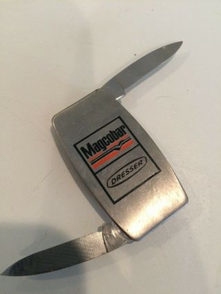Vintage Dresser Magcobar Money Clip Pen Knife File