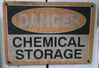 Vintage Chemical Storage Sign Man Cave Item Find Resin Fiberglass Sign