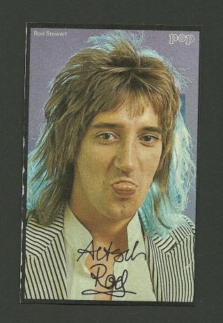 Rod Stewart Vintage 1970s Pop Rock Music Sticker From Germany