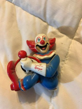 Vintage 1987 Bozo The Clown Plastic Red Nosed Plastic Figure