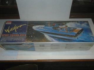 Vintage Wahoo Sport Fishing Boat Plastic Model Academy Minicraft Motorized Kit