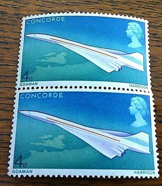 Concorde Stamps First Flight 1969 4d British Unmounted Vintage Goaman Harrison