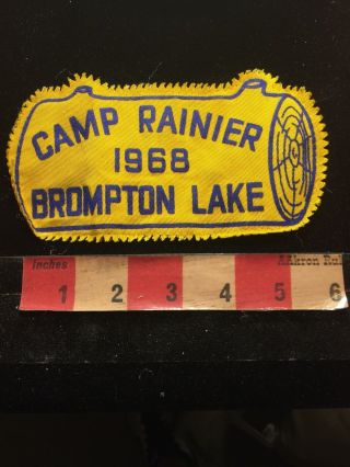 Vtg 1968 Camp Rainier Bromton Lake Canada Girl Scouts / Girl Guides Patch 86wz