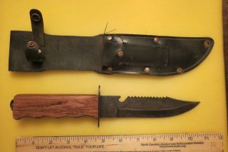 Vintage Survival Knife And Sheath