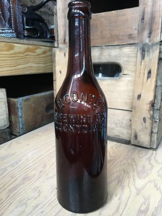 Vintage Amber Beer Bottle Oconto Brewing Company Oconto Wisconsin
