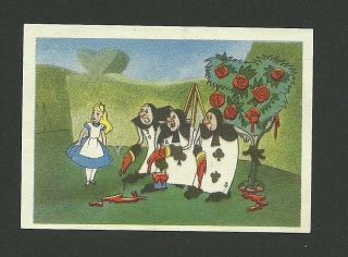 Alice In Wonderland Vintage 1950s Belgium Walt Disney Card 117